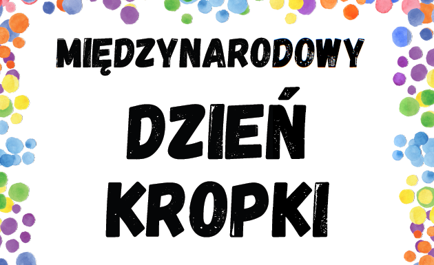 napis dzień kropki